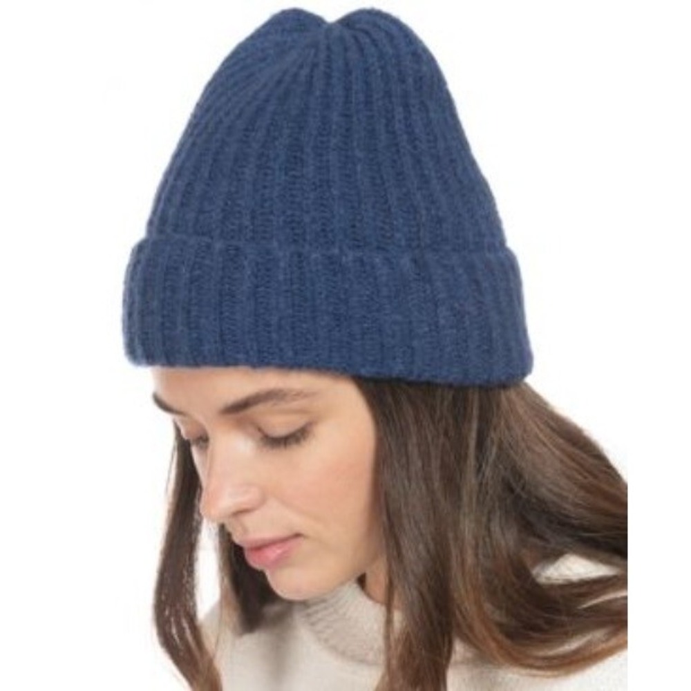 Style and Co Rib Solid Beanie Ribbed Cuffed One Size Winter Warm Hat One Size